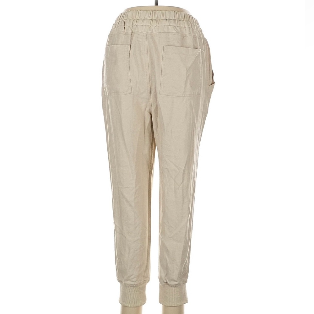 Dress Forum Cream Linen Cotton Joggers - Picture 2 of 9